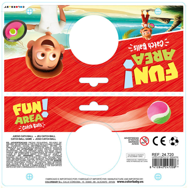 Strandspielzeug Colorbaby Catch Ball 20 x 2 x 20 cm Velcro (12 Stück)