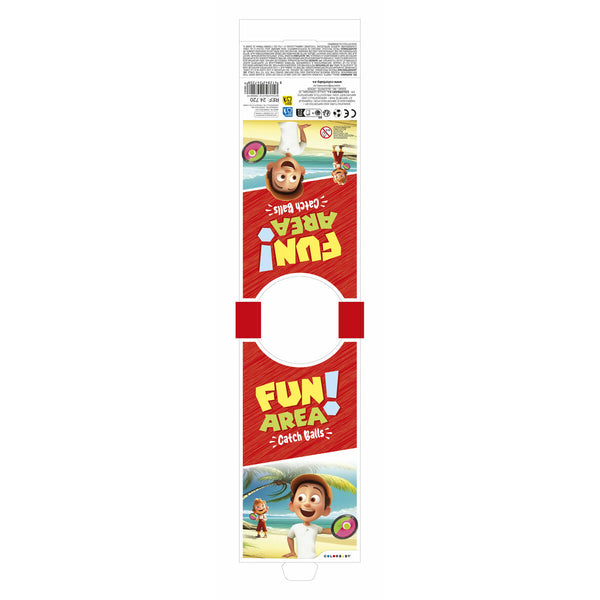 Strandspielzeug Colorbaby Catch Ball 20 x 2 x 20 cm Velcro (12 Stück)