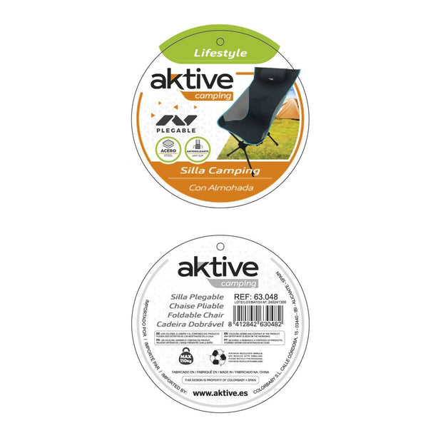 Camping Klappstuhl Aktive 61 x 99 x 55 cm (2 Stück)