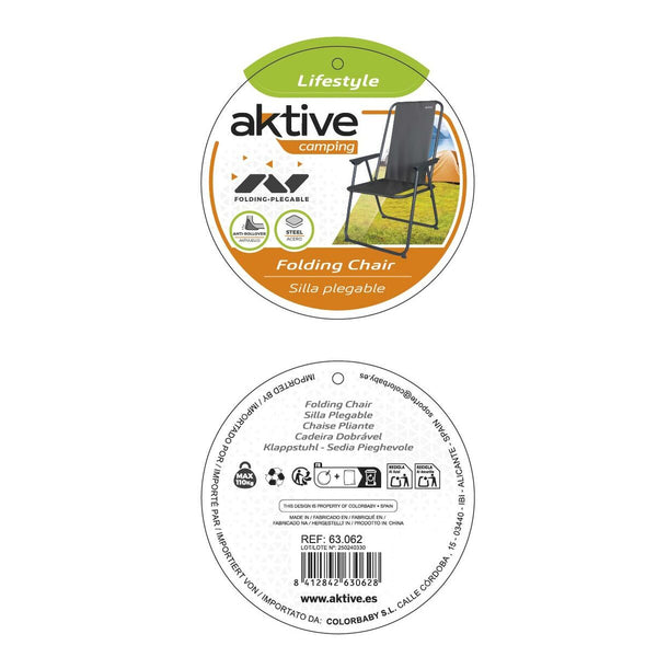 Camping Klappstuhl Aktive 44 x 88 x 44 cm (4 Stück)