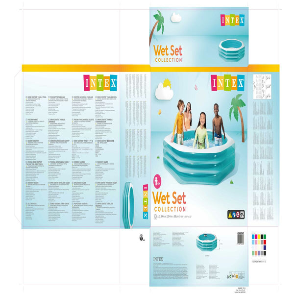 Aufblasbarer Pool Intex 254 x 56 x 254 cm (2 Stück)