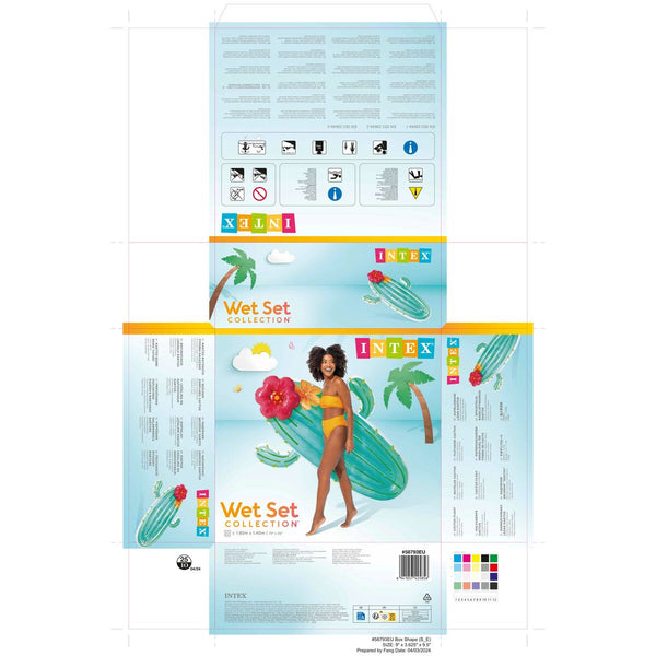 Luftmatratze Intex Kaktus 140 x 185 x 28 cm (6 Stück)