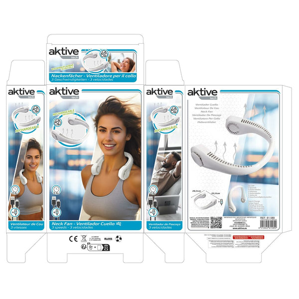 Nackenventilator Aktive Aufladbar (6 Stück)