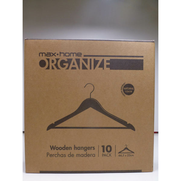 Aufhänger-Set Max Home natürlich Holz Stahl 44,5 x 23 x 1 cm 10 Stücke (6 Stück)