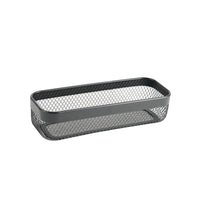 Mehrzweckkorb Confortime Schwarz Metall 30,5 x 11,5 x 7 cm (8 Stück)