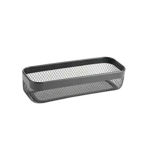 Mehrzweckkorb Confortime Schwarz Metall 30,5 x 11,5 x 7 cm (8 Stück)