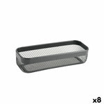 Mehrzweckkorb Confortime Schwarz Metall 30,5 x 11,5 x 7 cm (8 Stück)