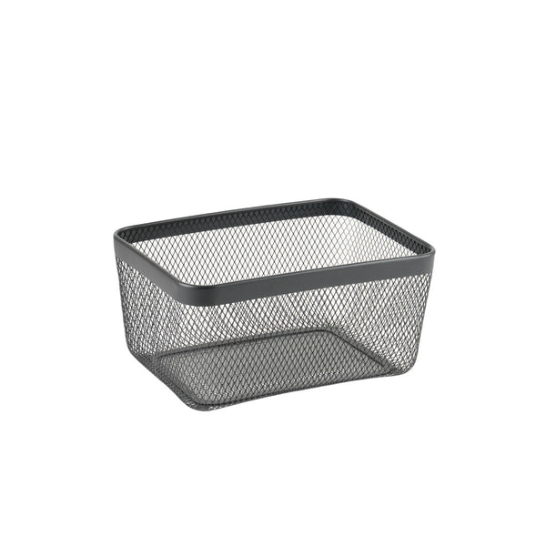 Mehrzweckkorb Confortime Schwarz Metall 30,5 x 23 x 15,2 cm (8 Stück)