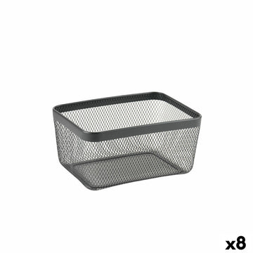 Mehrzweckkorb Confortime Schwarz Metall 30,5 x 23 x 15,2 cm (8 Stück)