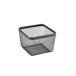 Mehrzweckkorb Confortime Schwarz Metall 24,5 x 24,5 x 17 cm (8 Stück)