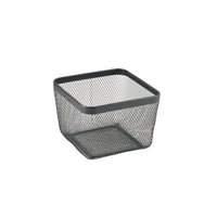Mehrzweckkorb Confortime Schwarz Metall 24,5 x 24,5 x 17 cm (8 Stück)