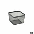 Mehrzweckkorb Confortime Schwarz Metall 24,5 x 24,5 x 17 cm (8 Stück)