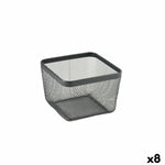 Mehrzweckkorb Confortime Schwarz Metall 24,5 x 24,5 x 17 cm (8 Stück)