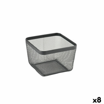 Mehrzweckkorb Confortime Schwarz Metall 24,5 x 24,5 x 17 cm (8 Stück)