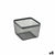 Mehrzweckkorb Confortime Schwarz Metall 24,5 x 24,5 x 17 cm (8 Stück)