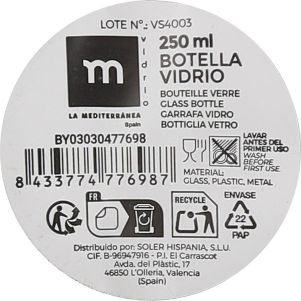 Glas-Flasche La Mediterránea 250 ml 0,25 L (24 Stück)