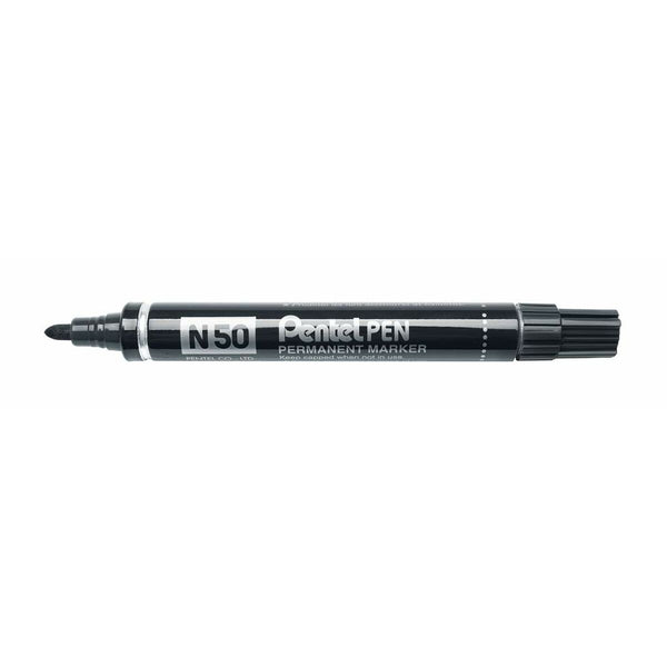 Dauermarker Pentel N50-BE Schwarz 12 Stücke
