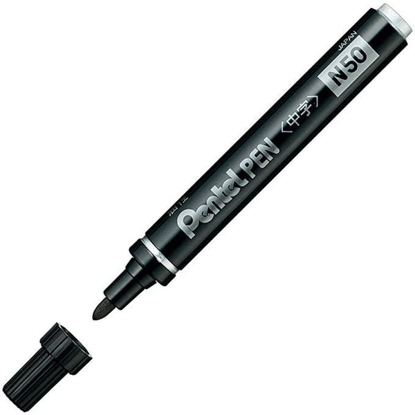 Dauermarker Pentel N50-BE Schwarz 12 Stücke