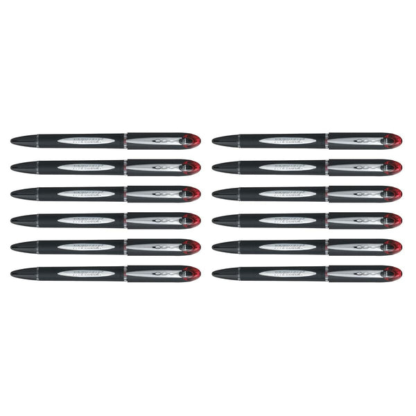Kugelschreiber mit Flüssigtinte Uni-Ball Rollerball Jestsream SX-210 Rot 12 Stück