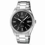 Herrenuhr Casio DATE Silberfarben Multifunktion Schwarz (Ø 39 mm)