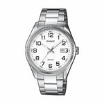 Unisex-Uhr Casio DATE Weiß Silberfarben (Ø 39 mm) (Ø 38,5 mm)