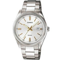 Herrenuhr Casio DATE - SILVER, GOLD INDEXES (Ø 39 mm)