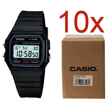 Unisex-Uhr Casio CASIO VINTAGE F-91W-1YER **PACK 10 PCS** (Ø 34 mm) (Ø 35 mm)