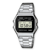 Herrenuhr Casio A158WEA-1EF Schwarz Grau Silberfarben