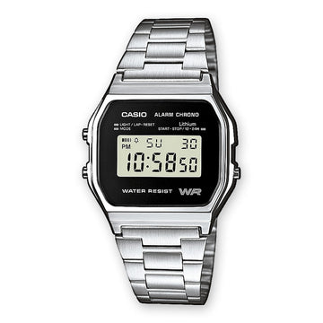 Herrenuhr Casio A158WEA-1EF Schwarz Grau Silberfarben
