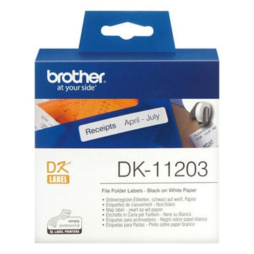 Schlagwörter Brother DK-11203 Weiß Schwarz Schwarz/Weiß Papier