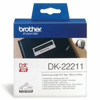 Endlos-Filmrolle Brother DK22211 29 mm Schwarz Schwarz/Weiß Weiß