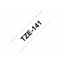 Laminiertes Klebeband zur Kennzeichnung von Maschinen Brother TZE-141 Schwarz/Weiß 18mm