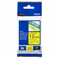Laminiertes Klebeband zur Kennzeichnung von Maschinen Brother TZE631 (12 mm) Blau Schwarz/Gelb