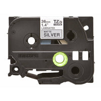 Laminiertes Klebeband zur Kennzeichnung von Maschinen Brother TZe-M961 Schwarz Schwarz/Silberfarben Silberfarben
