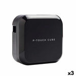 Tragbares, elektrisches Etikettengerät Brother Schwarz (3 Stück)