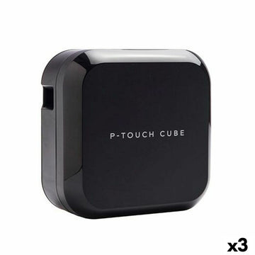 Tragbares, elektrisches Etikettengerät Brother Schwarz (3 Stück)