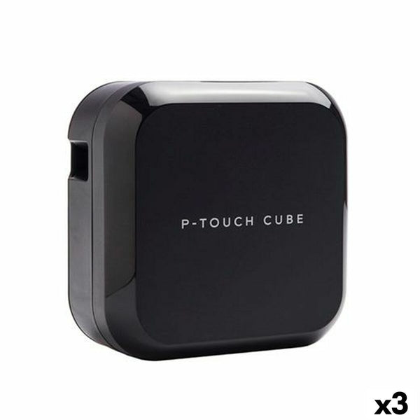 Tragbares, elektrisches Etikettengerät Brother Schwarz (3 Stück)