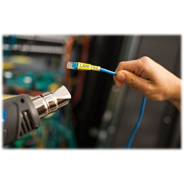 Laminiertes Klebeband zur Kennzeichnung von Maschinen Brother HSE611E Schwarz Bunt (1 Stück)