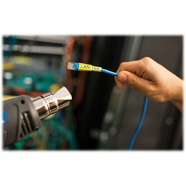 Laminiertes Klebeband zur Kennzeichnung von Maschinen Brother HSE611E Schwarz Bunt (1 Stück)