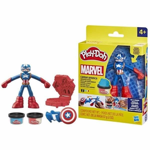 Knetspiel Play-Doh Capitán América Set Stamper Shield Bunt