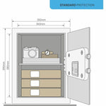 Safe mit elektronischem Schloss Yale Schwarz 40 L 39 x 35 x 36 cm Edelstahl