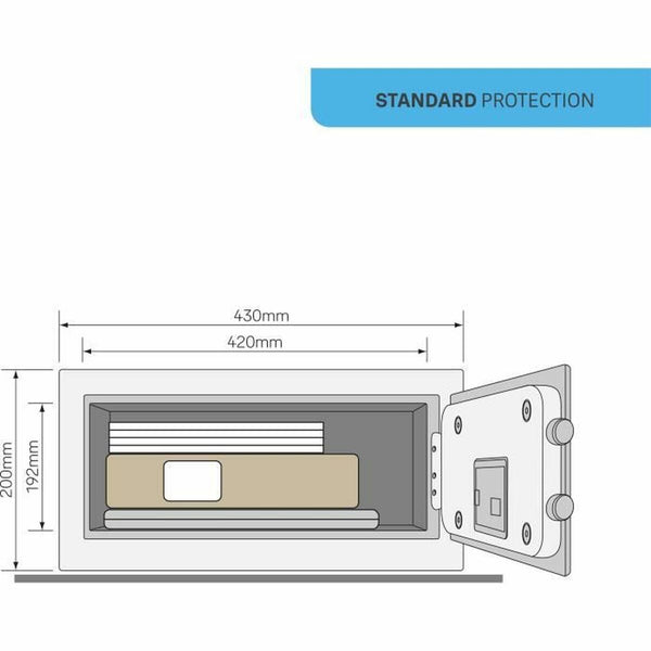 Safe mit elektronischem Schloss Yale YLV/200/DB2 24 L 20 x 43 x 35 cm Schwarz