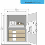 Safe mit elektronischem Schloss Yale YSV/390/DB2 40 L 39 x 35 x 36 cm Schwarz