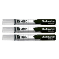 Flüssige Kreidemarker Nobo Weiß (3 Stücke)