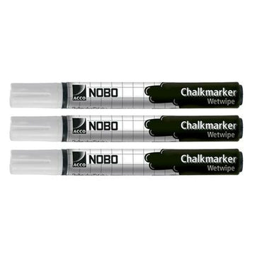 Flüssige Kreidemarker Nobo Weiß (3 Stücke)