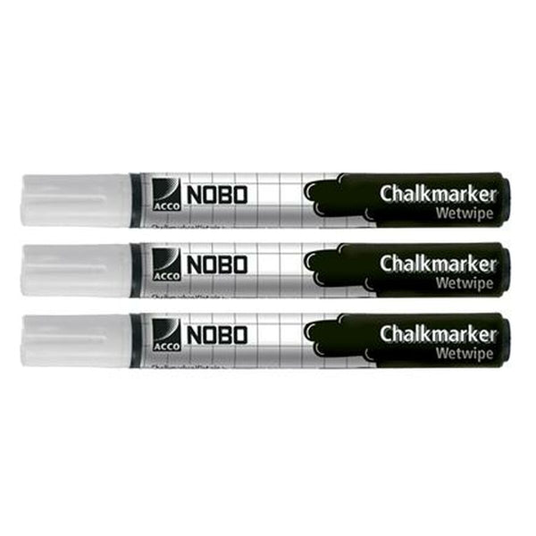 Flüssige Kreidemarker Nobo Weiß (3 Stücke)