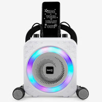 Bluetooth Lautsprecher mit Karaoke Mikrofon RockJam Disco Light RJPS150-BK