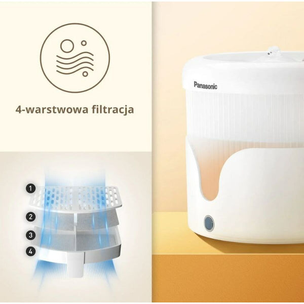 Trinkbrunnen für Haustiere Panasonic CP-JNW01CW Weiß Kunststoff