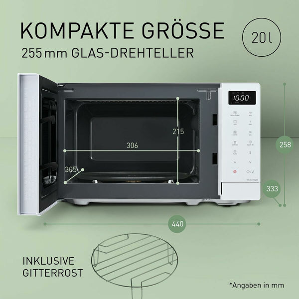 Mikrowelle mit Grill Panasonic NN-GM21QWEPG Weiß 20 L