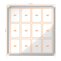 Anschlagbrett Esselte Weiß Aluminium Kristall 100 x 97,2 x 4,5 cm
